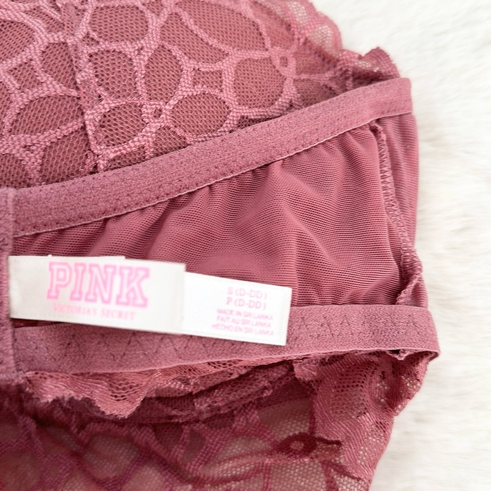NWOT VS PINK Lace Halter Bralette size Small D-DD - Picture 4 of 6